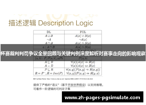 杯赛裁判判罚争议全景回顾与关键判例深度解析对赛事走向的影响观察